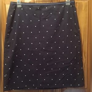 Tommy Hilfiger navy blue and white polka dot pencil skirt size 16